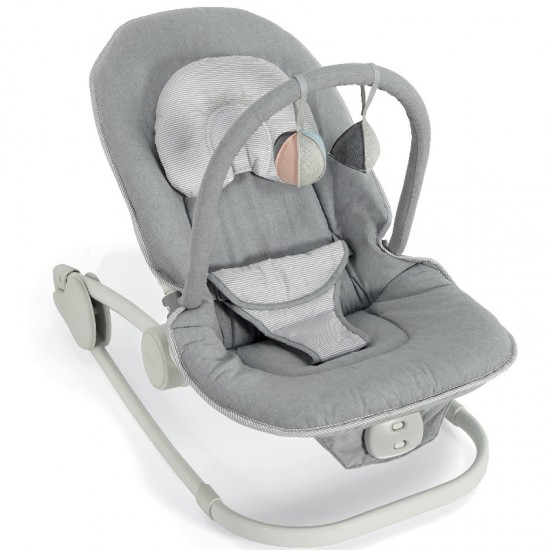 Mamas Papas Wave Rocker Baby Bouncer Chair Grey Melange 4591U7700